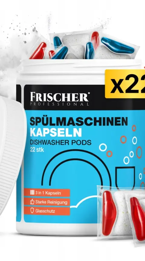 Frischer 3-In-1 Dishwasher Capsules 22 Pieces