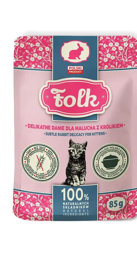FOLK Kitten Subtle Rabbit Delicacy - Wet Cat Food - 85g