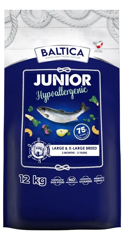BALTICA Excellent Hypoallergenic Junior L/XL Salmon - Dry Dog Food - 12kg