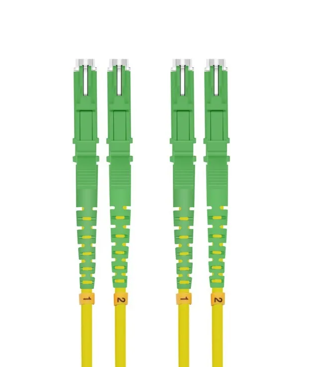 Helos LWL Patchkabel E2000 APC/E2000 APC (LSH) Duplex 9/125m OS2 Gelb 0,5m