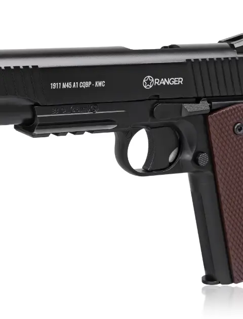 Air Rifle Pistol Ranger 1911 M45A1 CQBP K.4 5BBS 21-Shots Metal SLIDE KWC