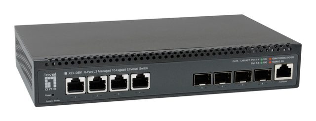 Switch 4x10GE/4x10GSFP 19" Managed L3