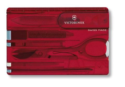 V-0.71 00.T Taschenmesser Swiss Card, Rot Transparent