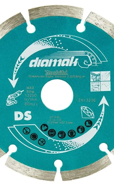 MAKITA DIAMOND BLADE 125x22 23mm SEGMENT /10pcs. CONCRETE BRICK MARBLE