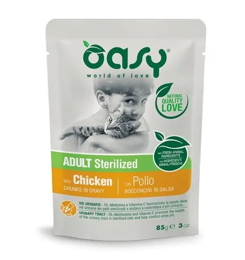 OASY Chunks In Gravy Sterilized Chicken - Wet Cat Food - 85g