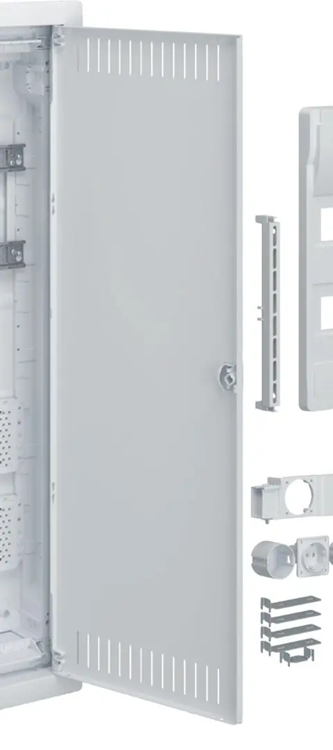 Plastic Hybrid PT Enclosure 24M 2x Mounting Plate IP40 865x335x90 Perforated Door Volta.Hybrid