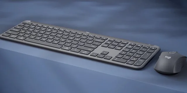 Logitech 920-012504 keyboard Mouse included Office RF Wireless + Bluetooth QWERTZ German Graphite