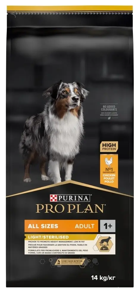 PURINA Pro Plan Light Sterilised All Sizes Adult - Dry Dog Food - 14kg