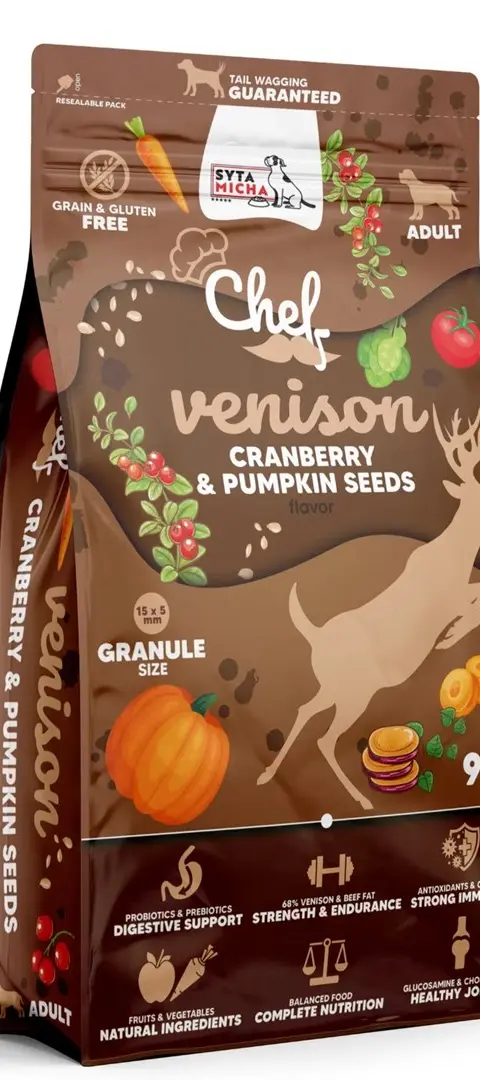 SYTA MICHA Chef Venison With Cranberry And Pumpkin Seeds - Dry Dog Food - 9kg