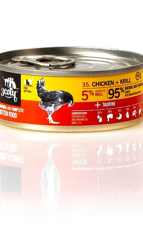 COTY Chicken With Krill For Kittens - Wet Cat Food - 80g 3