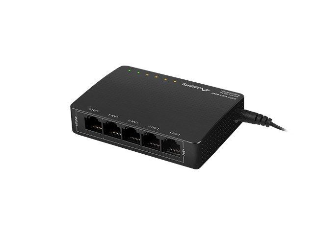 Lanberg DSP3-1005-60W network switch Unmanaged Gigabit Ethernet (10/100/1000) Power over Ethernet (PoE) Black