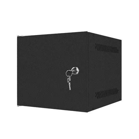 RACK CABINET HANGING 10" 6U 280X310 BLACK LANBERG METAL DOOR (FLAT PACK)
