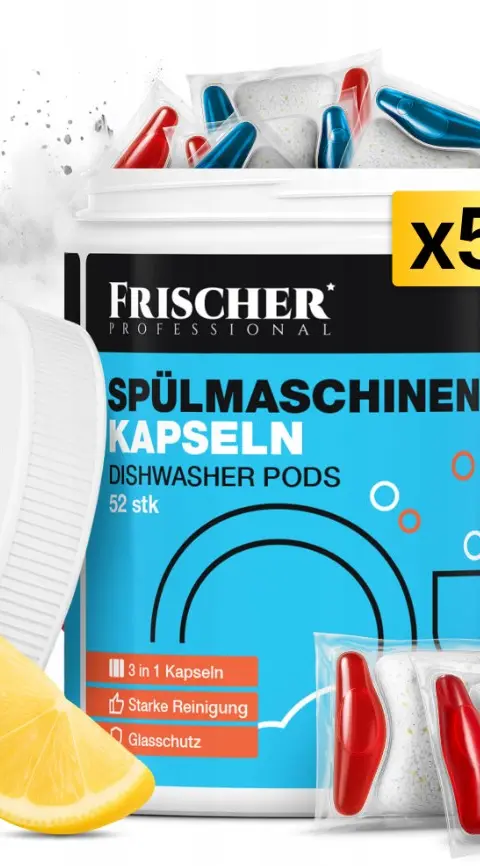 Frischer 3-In-1 Dishwasher Capsules 52 Pieces