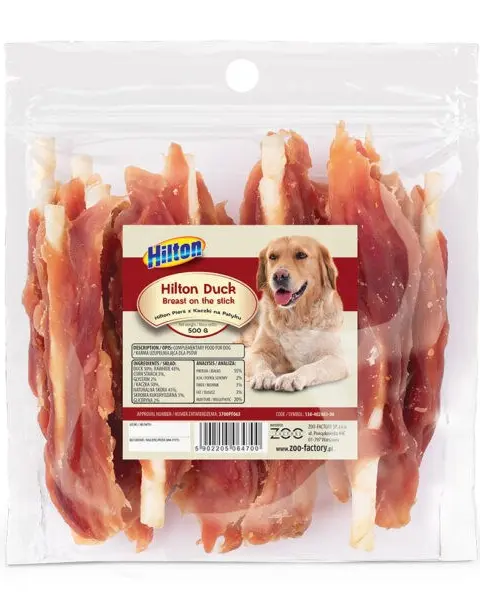 HILTON Duck Breast On The Stick - Dog Chew - 500g