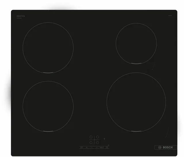 Bosch Serie 4 PUE611BB5E Hob Black Built-In 60 Cm Zone Induction Hob 4 Zone(S)