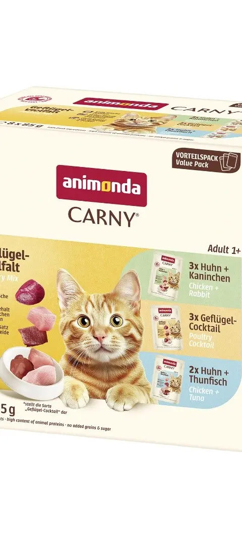 ANIMONDA Carny Adult Poultry Mix - Wet Cat Food - 8x85g