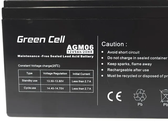 Green Cell AGM06 UPS battery Sealed Lead Acid (VRLA) 12 V 9 Ah