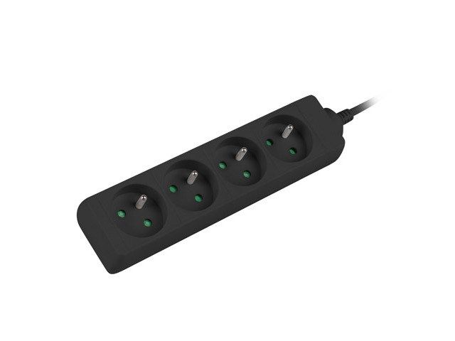 LANBERG POWER STRIP 1M BLACK, 4X 230V PL, UPS
