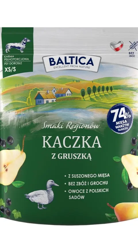 BALTICA Smaki RegionóW Small Breeds Duck With Pear - Dry Dog Food - 1kg