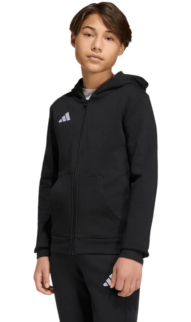 Bluza dla dzieci adidas Entrada 26 Full Zip Hoodie czarna KH1782 164cm