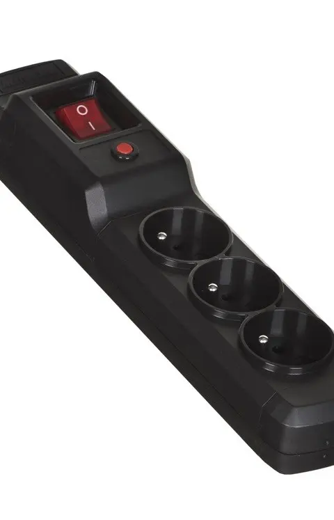 Activejet COMBO 3GN 5M Black Power Strip With Cord