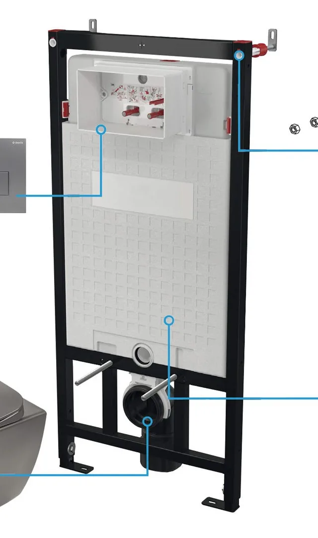 6-in-1 concealed toilet set