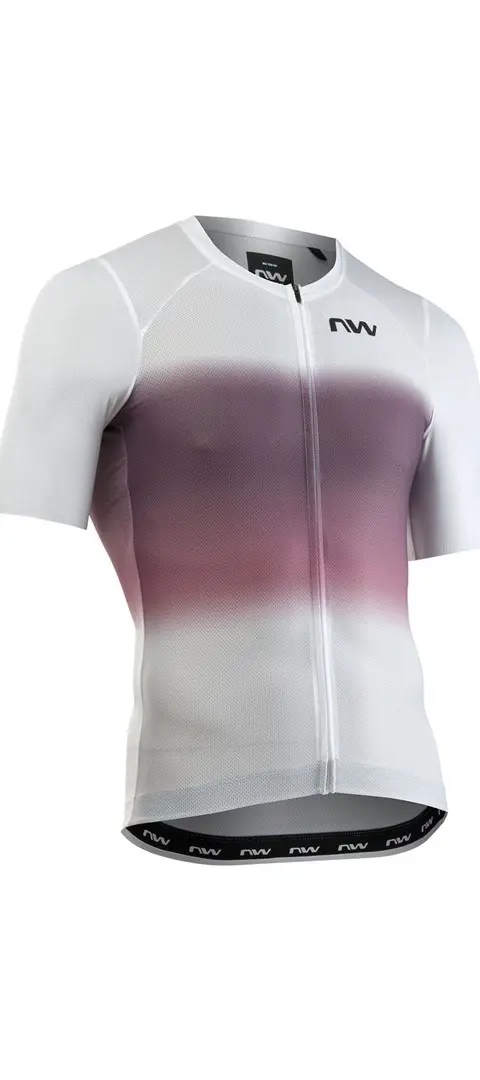 Koszulka Rowerowa NORTHWAVE Blade Air Jersey S/S BiaĹ‚O RĂłĹĽOwa - L