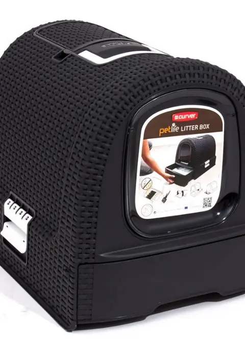 CURVER Cat Litter Box - Black