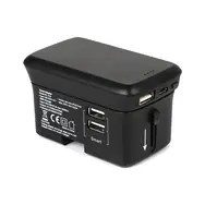 RealPower TravelCharge-4k Universal Black USB Wireless charging Indoor, Outdoor