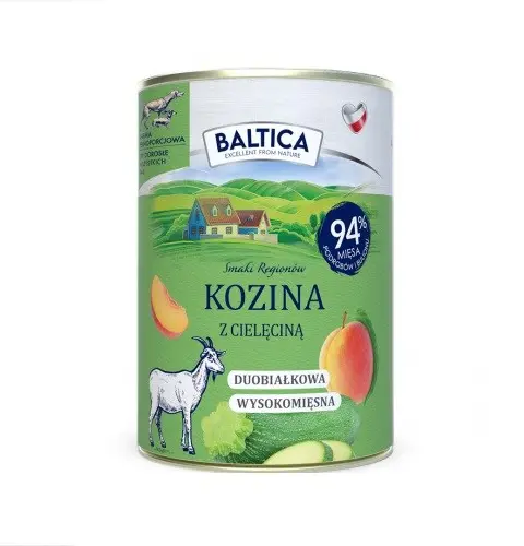 BALTICA Smaki RegionóW Goat With Veal - Wet Dog Food - 400g