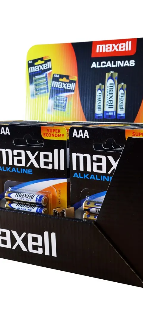 Maxell Alkaline LR03 AAA 4-pack Display (30 blister packs/120 batteries)