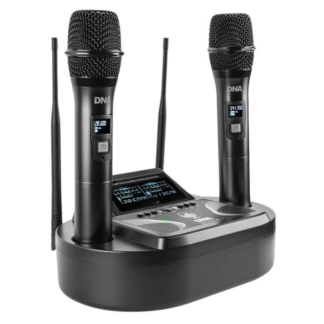 DNA Professional UMA VOCAL SET - Double Wireless Set (2 X Handheld Microphones Receiver With Microphone Charging Station)