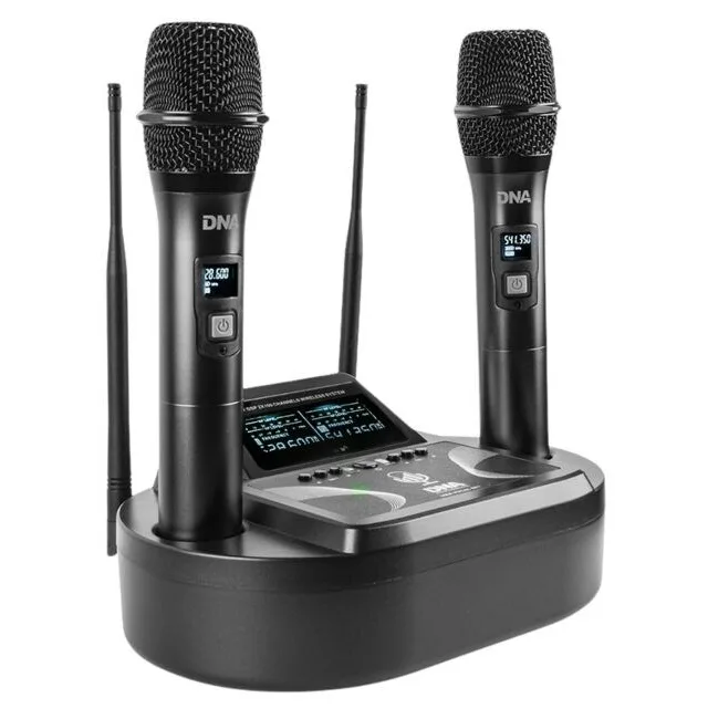 DNA Professional UMA VOCAL SET - Double Wireless Set (2 X Handheld Microphones Receiver With Microphone Charging Station)