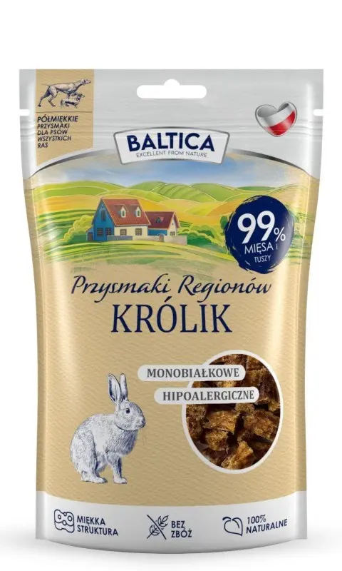 BALTICA Przysmaki RegionóW Monoprotein Rabbit - Dog Treat - 80g