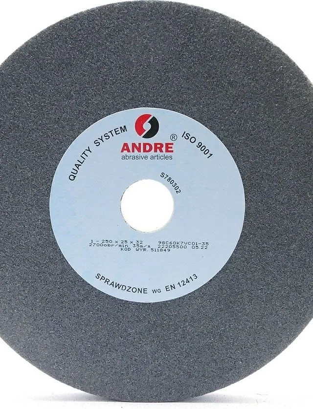 ANDRE FLAT GRINDING WHEEL 250mm x 25mm x 32mm 98CY60K7VC01-35 BLACK "TYPE 1"