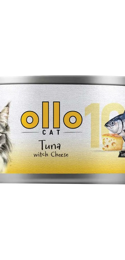 OLLO Cat Nr 10 Tuna Cheese In Broth - Wet Cat Food - 70g