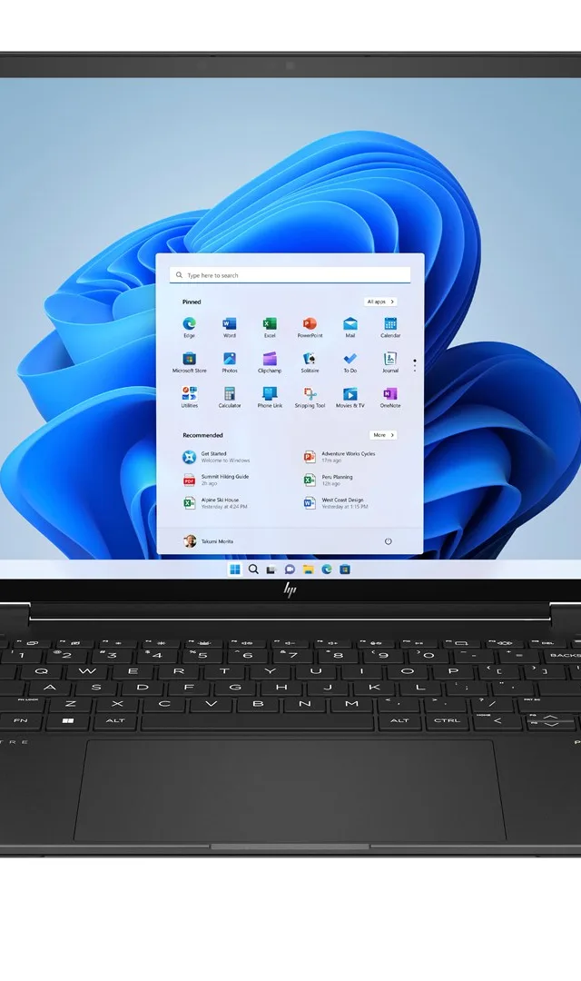 HP Spectre x360 16-aa0233nw Intel Core Ultra 7 155H, 2-in-1 convertible, 40.6 cm (16"), 3K touchscreen, 16 GB LPDDR5x-SDRAM, 1 TB SSD, NVIDIA GeForce RTX 4050, Wi-Fi 7 (802.11be), Windows 11 Pro, AI PC, Black