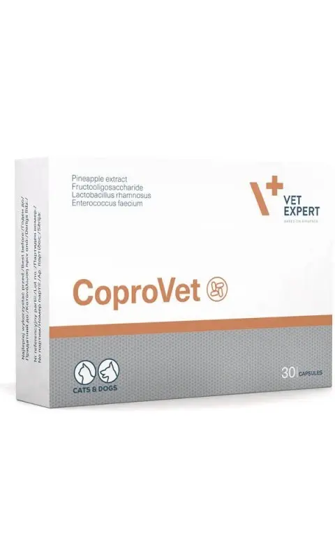 VETEXPERT CoproVet - Preparation Against The Ingestion Of Feces For Dogs And Cats - 30 Caps.