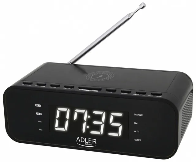 ADLER AD 1192b Radio Alarm Clock Black
