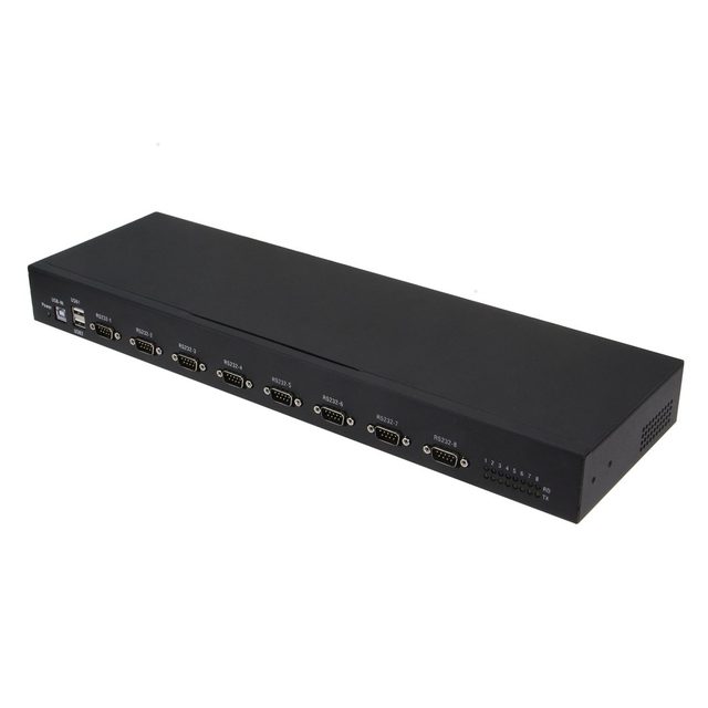 RealPower 284513 serial converter/repeater/isolator USB 2.0 RS-232 Black