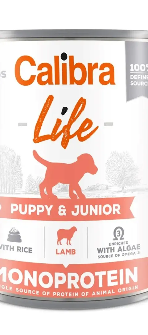 CALIBRA Dog Life Puppy Junior Lamb Rice - Wet Dog Food - 400g