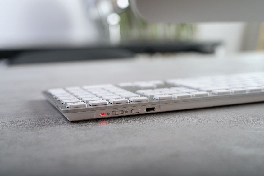 CHERRY KW 9100 SLIM FOR MAC keyboard Universal USB + Bluetooth QWERTZ German Silver