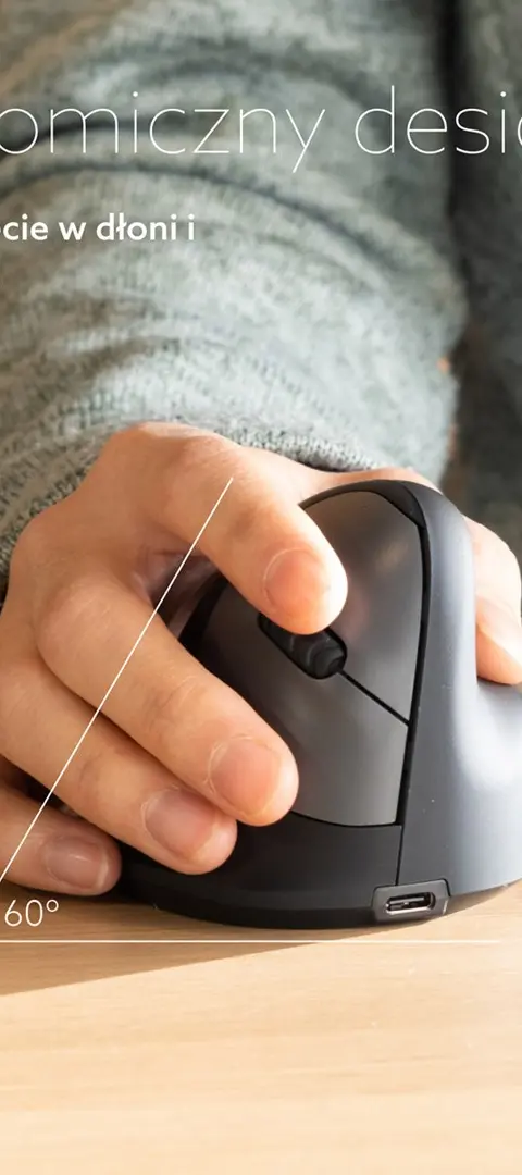 R-Go Tools Ergonomic mouse R-Go HE Break with break software, large (hand size ≥ 185 mm), right-handed, Bluetooth, black