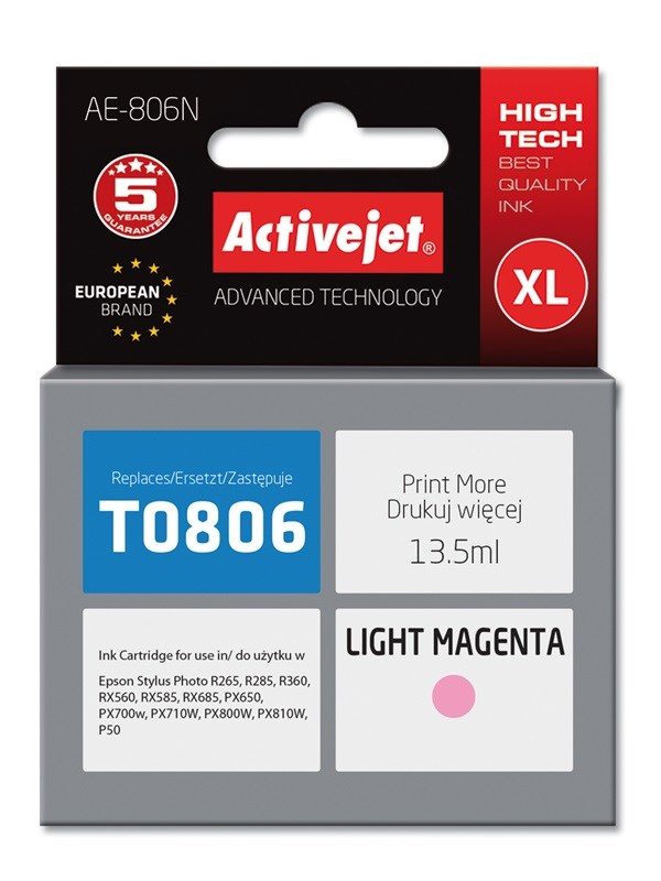 Activejet AE-806N ink (replacement for Epson T0806; Supreme; 13.5 ml; light magenta)