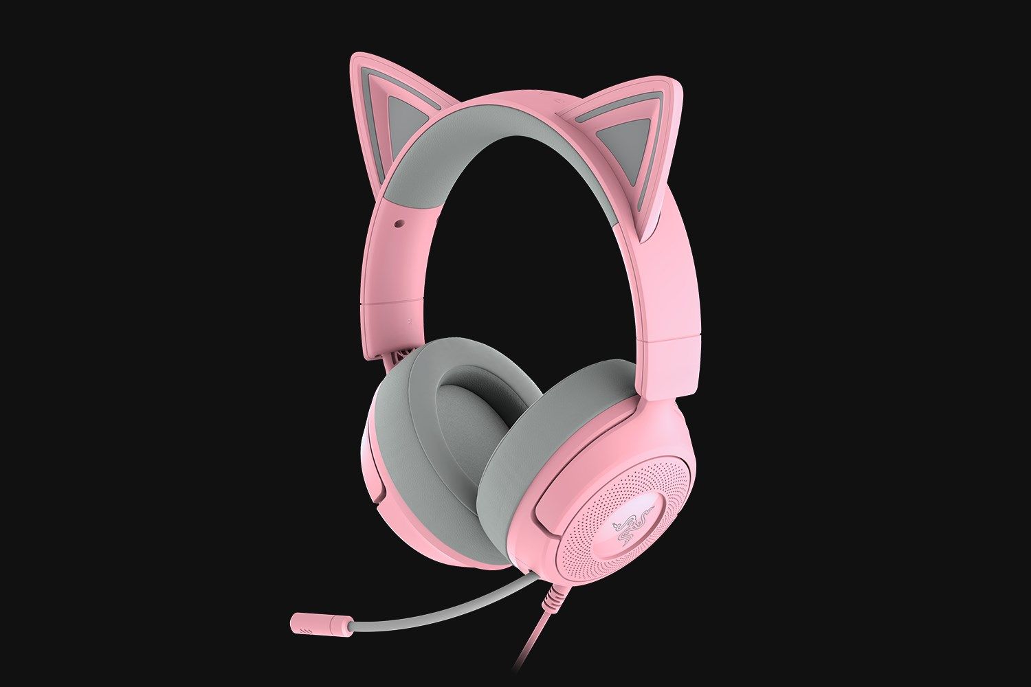 Razer Kraken Kitty V3 X Quartz (Rosa/Grau, 3,5-Mm-Klinkenstecker)