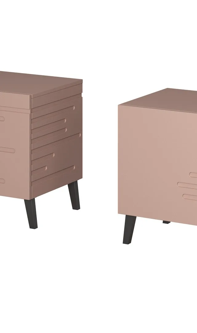 Cama Bedside Cabinet NOVA 44x40x52 Pink Matt