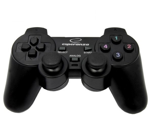 Esperanza EG102 Gaming Controller Black USB 2.0 Gamepad Analogue / Digital PC Playstation 3