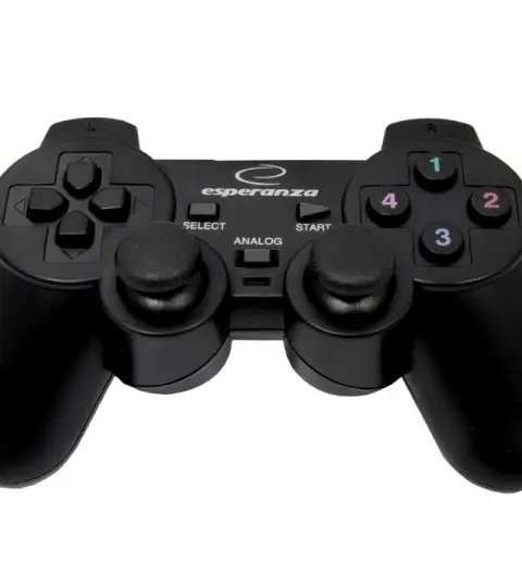 Esperanza EG102 Gaming Controller Black USB 2.0 Gamepad Analogue / Digital PC Playstation 3