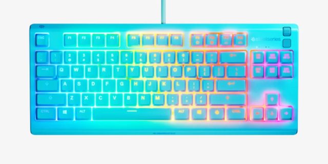 Steelseries Apex 3 TKL - US keyboard Gaming USB QWERTY US English Aqua colour