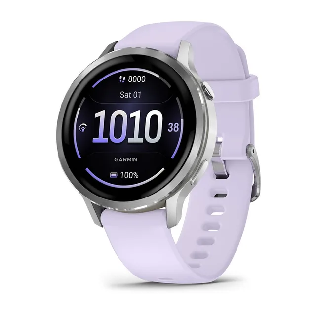 Garmin Venu 4 41mm Gray/Silver/Lavender Silicone Band